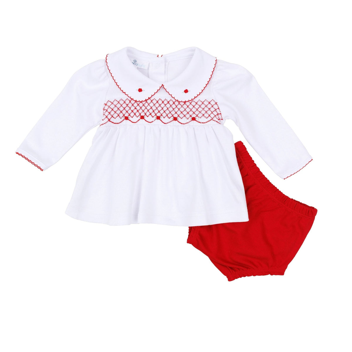 Magnolia Baby_Millie Smocked Ruffle Long Sleeve Diaper Cover Set_3