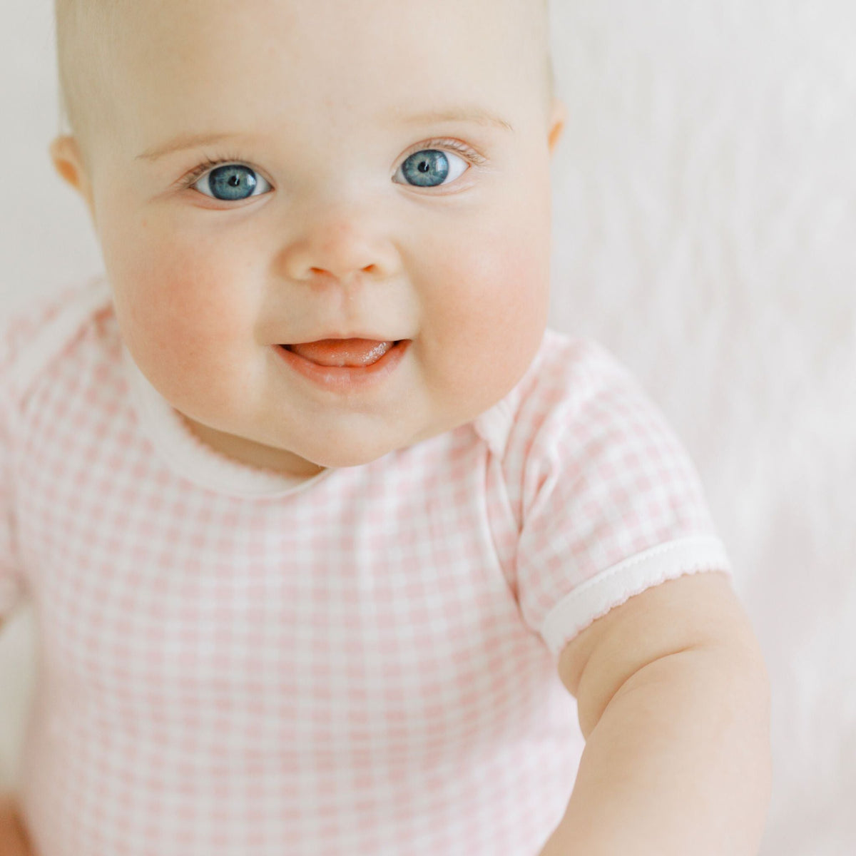 Mini Checks Lap Bodysuit - Pink - Magnolia BabyBodysuit