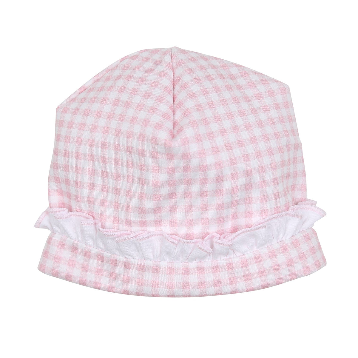 Mini Checks Ruffle Hat - Pink - Magnolia BabyHat
