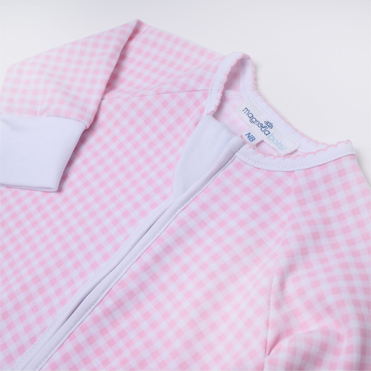Mini Checks Zip Playsuit - Pink - Magnolia BabyPlaysuit