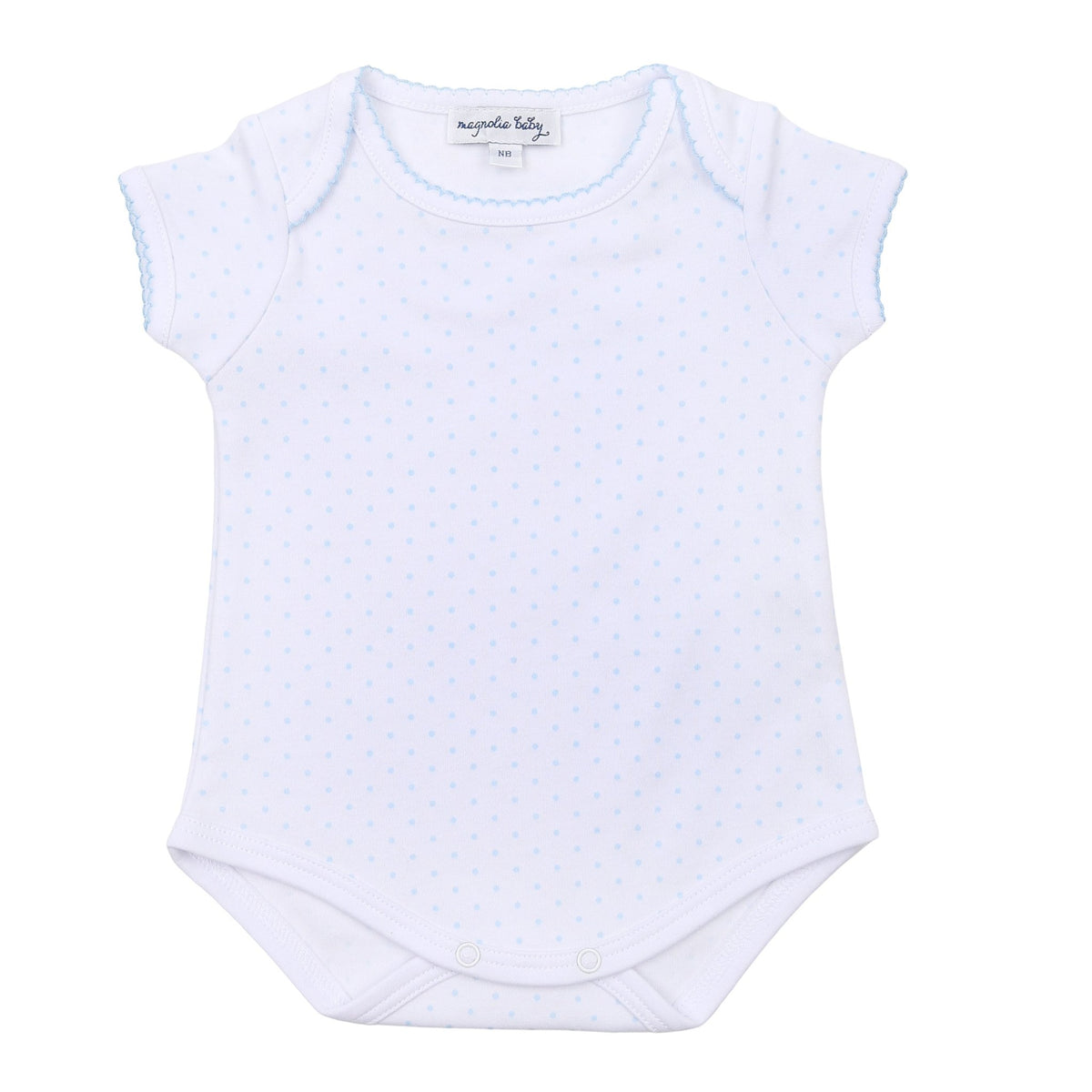 Mini Dots Short Sleeve Bodysuit - Blue - Magnolia BabyBodysuit