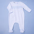Mini Dots Smocked Footie - Blue - Magnolia BabyFootie