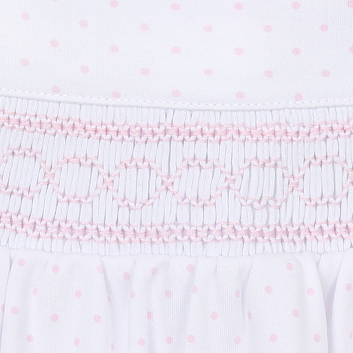 Mini Dots Smocked Footie - Pink - Magnolia BabyFootie