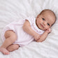 Mini Stripes Ruffle Short Sleeve Bubble - Pink - Magnolia BabyBubble