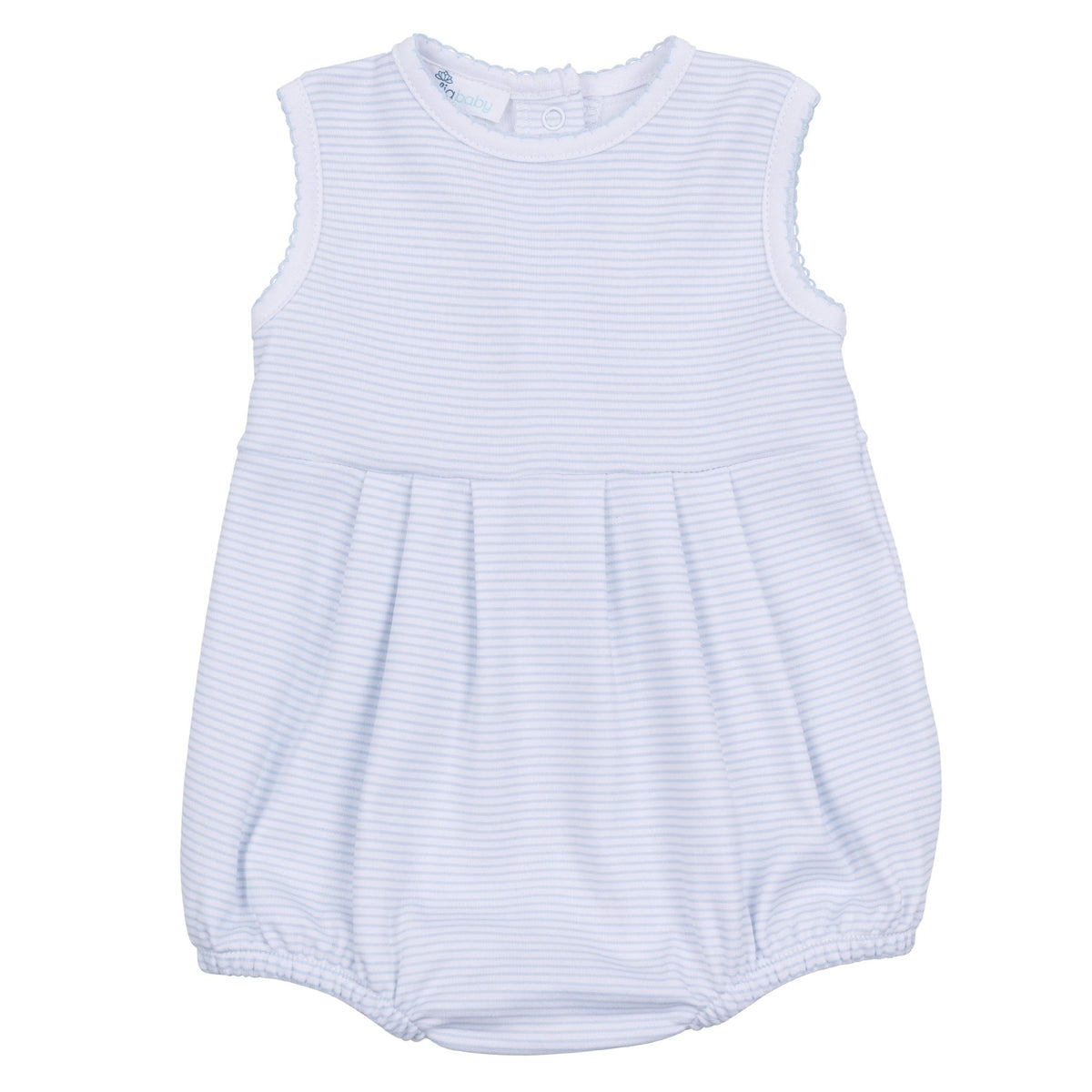 Mini Stripes Sleeveless Bubble - Light Blue - Magnolia BabyBubble