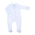 Mini Stripes Zip Footie - Blue - Magnolia BabyFootie