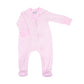 Mini Stripes Zip Footie - Pink - Magnolia BabyFootie