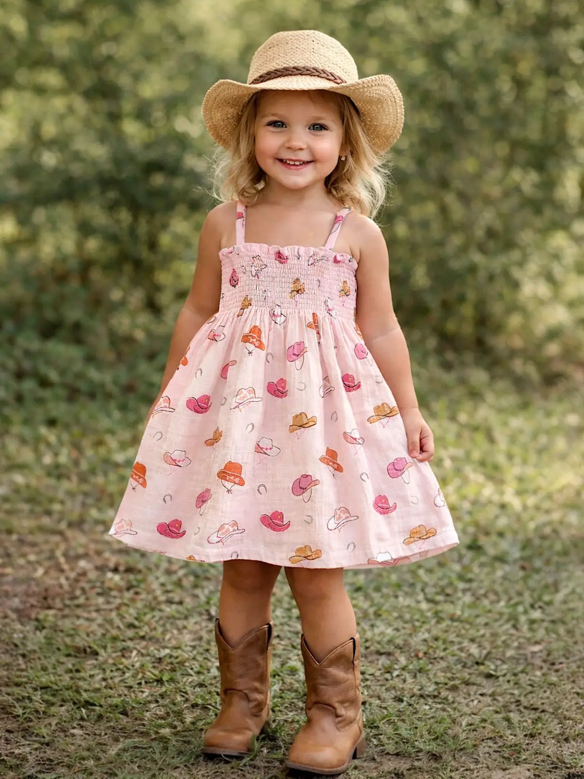 Muslin Smocked Tube Dress - Western - Magnolia BabyDress