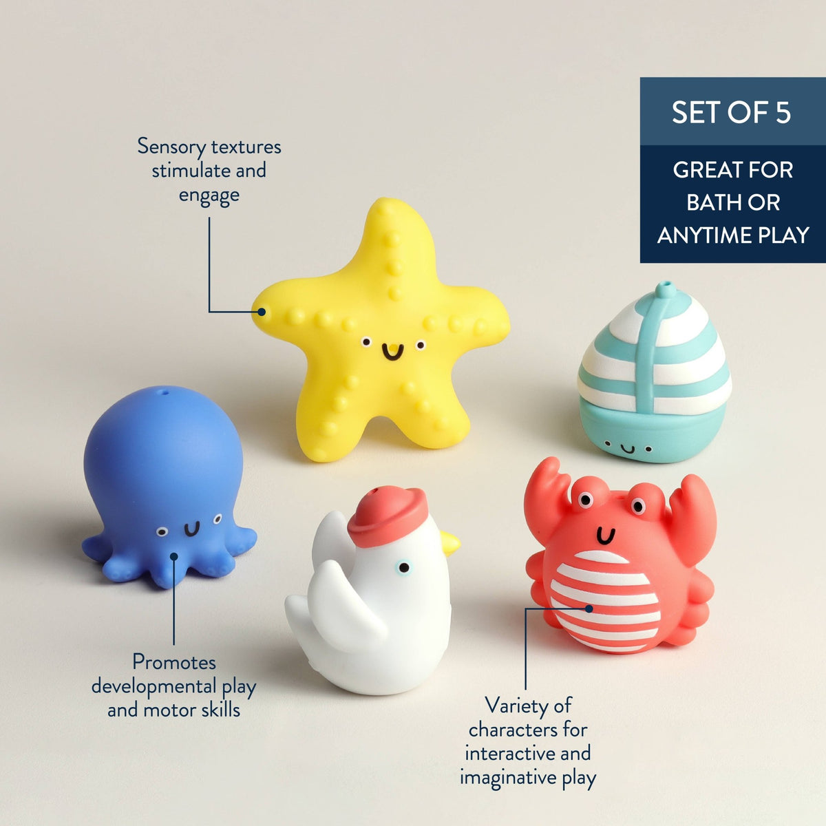 Nautical Itzy Bitzy Puppets™ Bath Toys - Magnolia BabyBath Toy