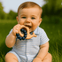 Navy Blue Whale Silicone & Beechwood Teether - Baby Gift - Magnolia BabyTeether