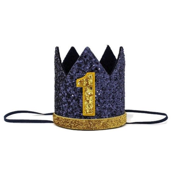Navy Glitters Crown - Magnolia BabyParty Hat
