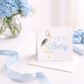 New Baby Gift Enclosure Card - Blue - Magnolia BabyStationery