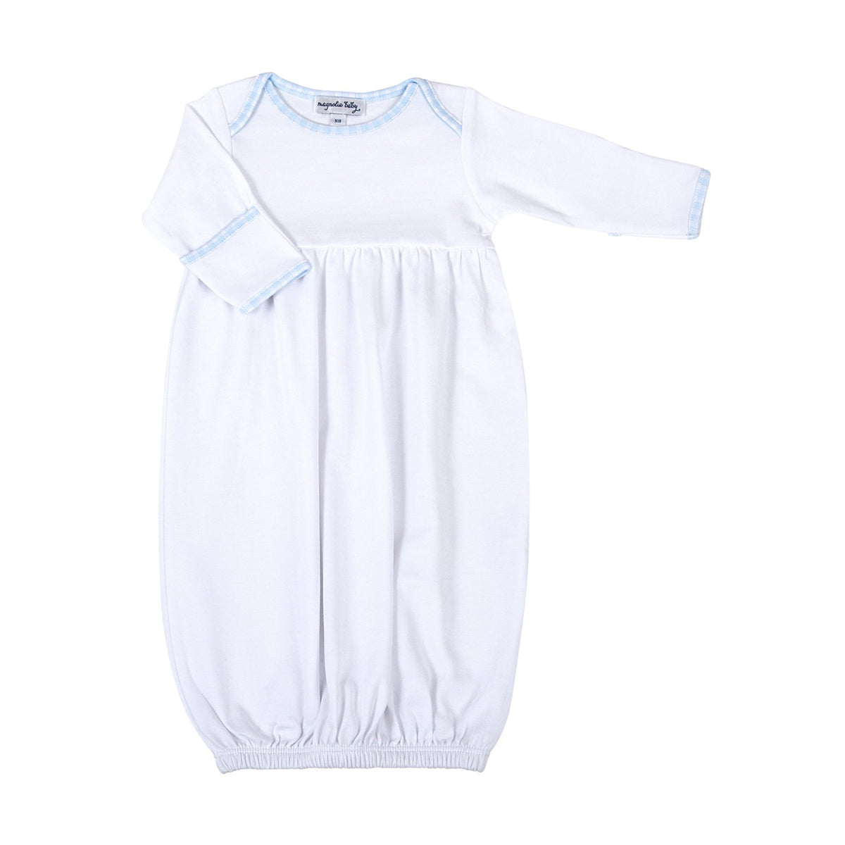 New Beginnings Gathered Gown - Blue - Magnolia BabyGown