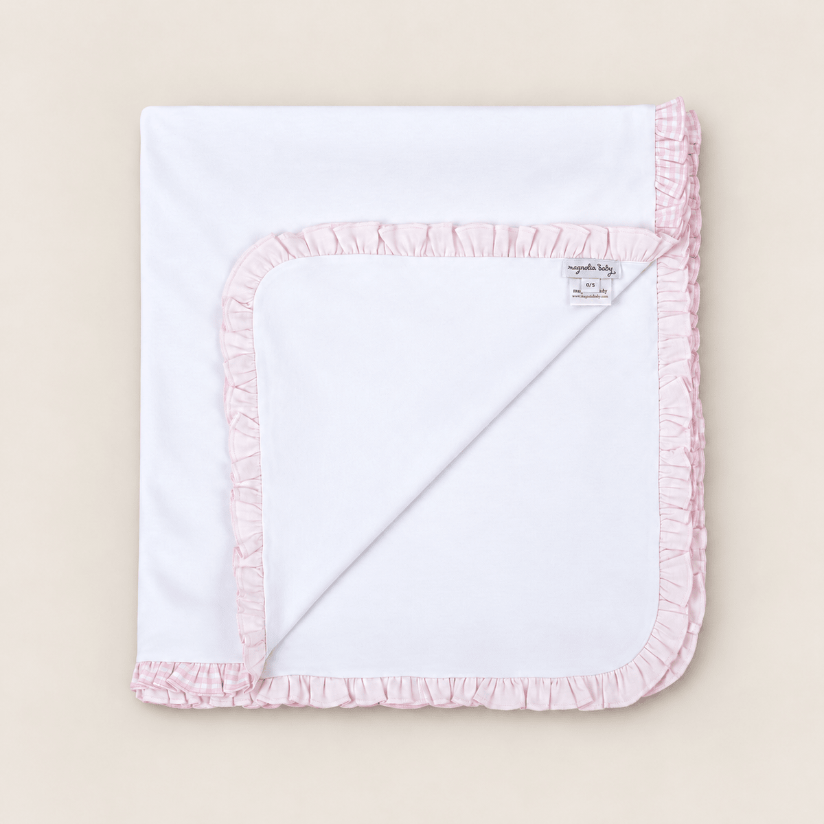 Magnolia Baby_New Beginnings Ruffle Receiving Blanket - Pink_2