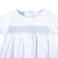 New Beginnings Smocked Gathered Gown - Blue - Magnolia BabyGown