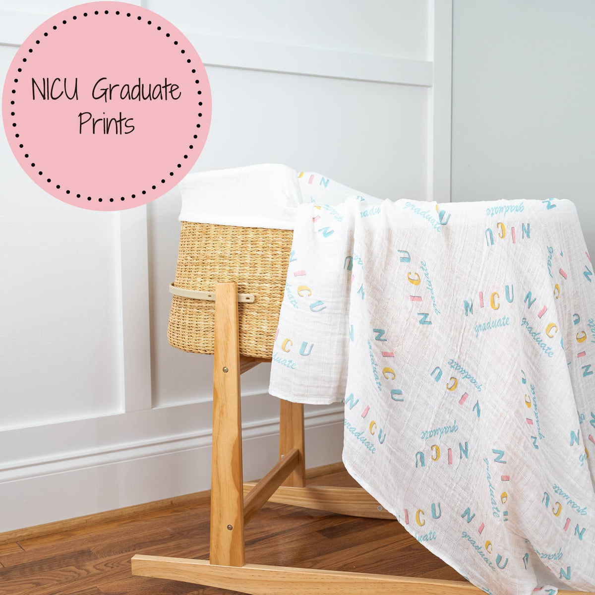 NICU Graduate Baby Muslin Swaddle Blanket - Magnolia BabySwaddle Blanket