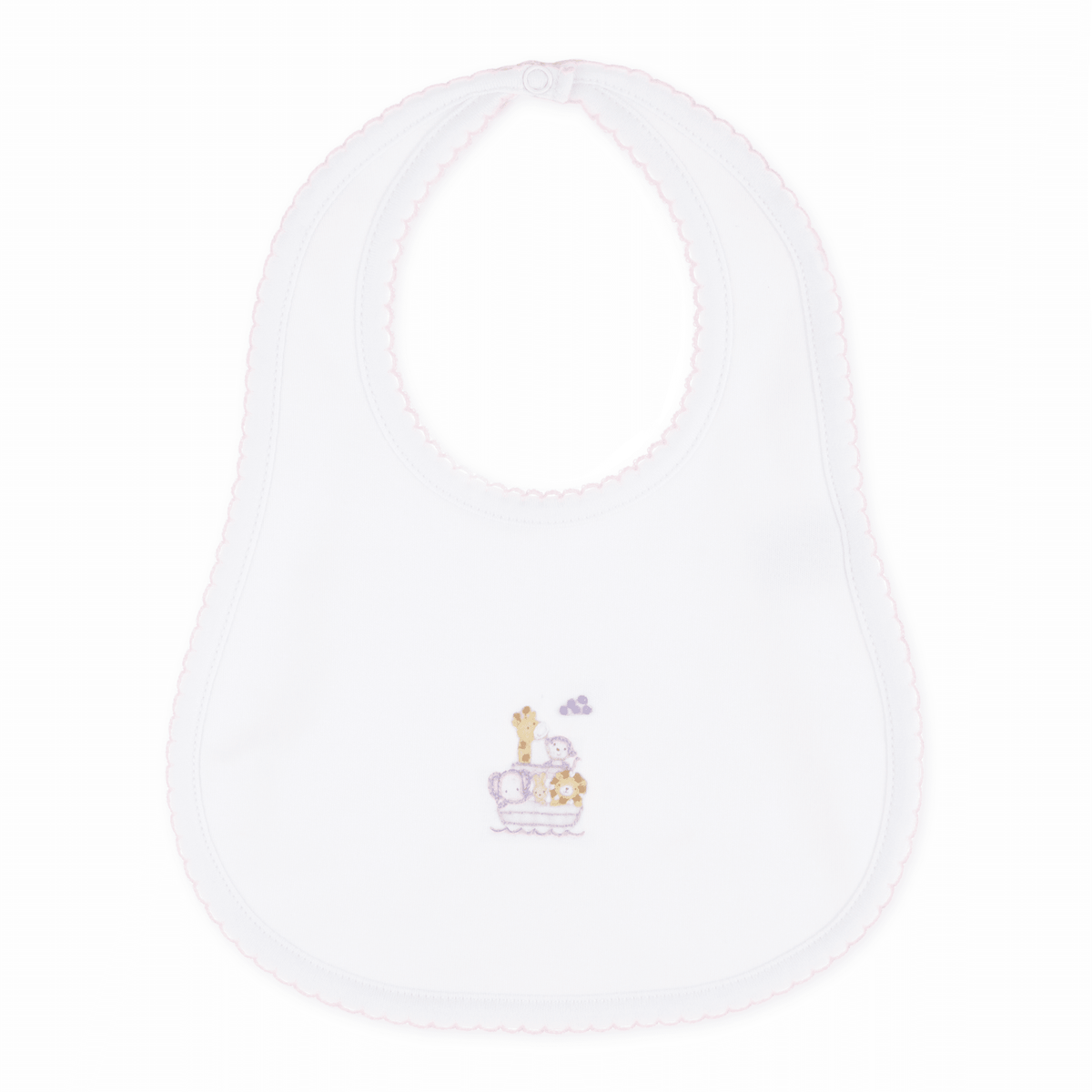 Noah's Ark Hand - Embroidered Bib - Pink - Magnolia BabyBib