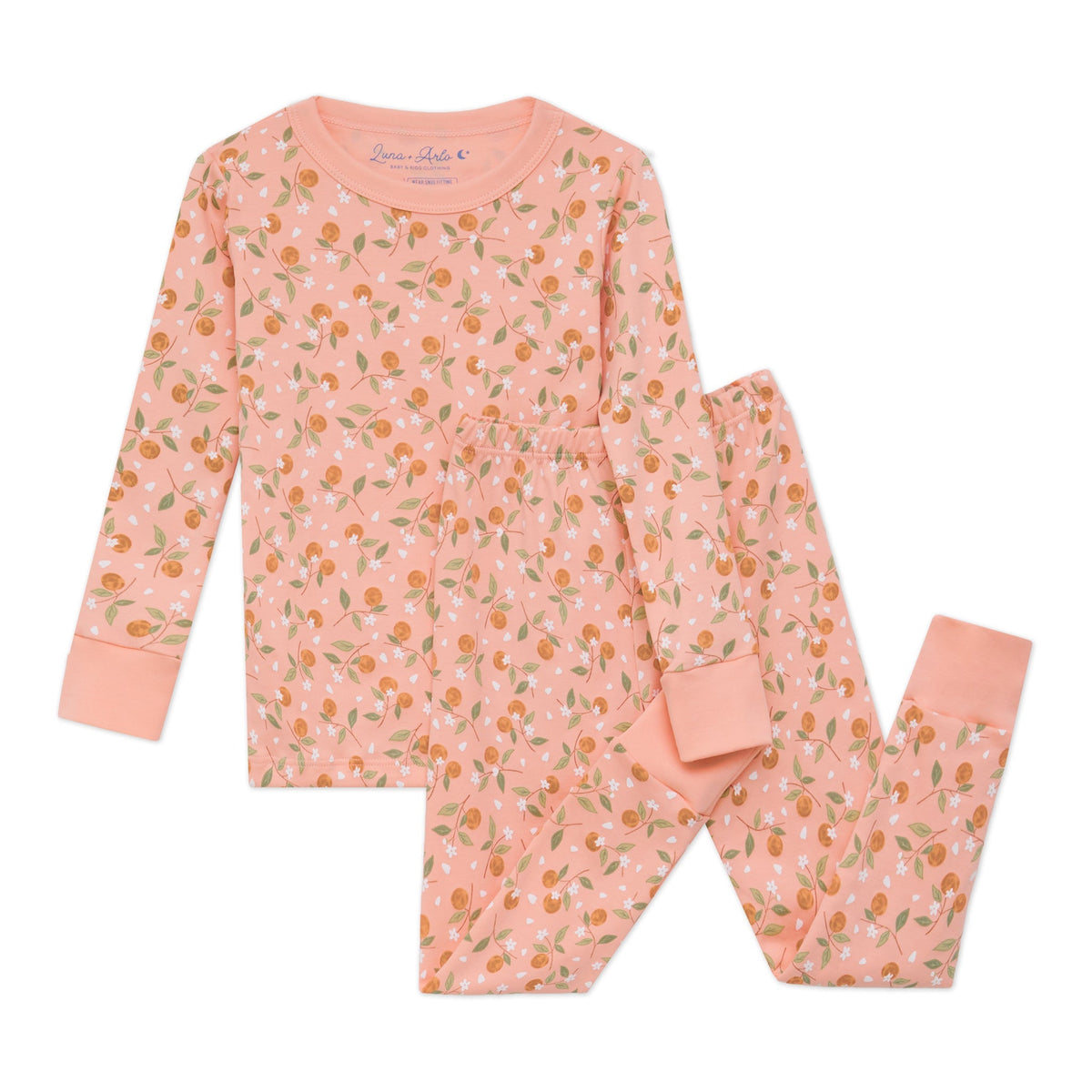 Orange Blossoms Long Pajamas - Luna and ArloLong Pajamas