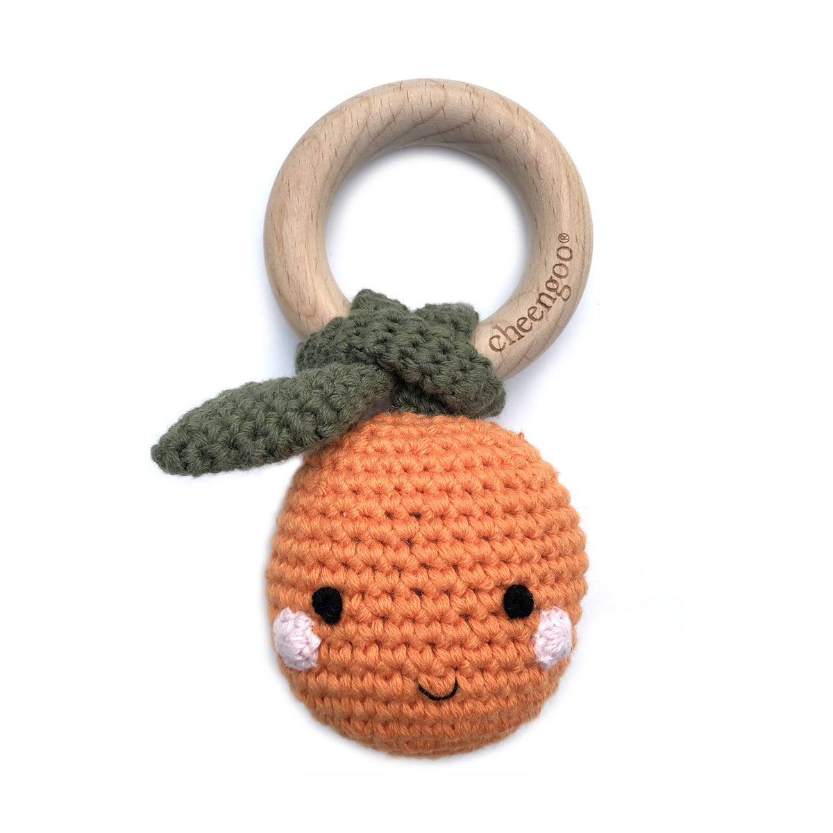 Orange Teething Rattle - Magnolia BabyTeether