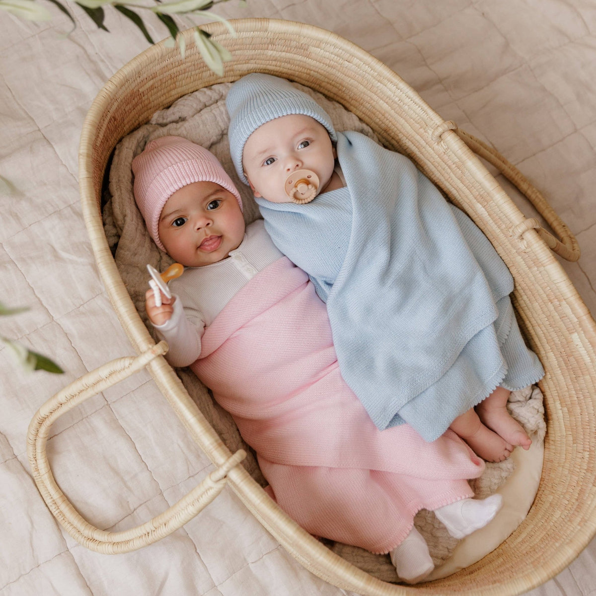 Organic Cotton Baby Blanket - Blush Pink - Magnolia BabyBlanket