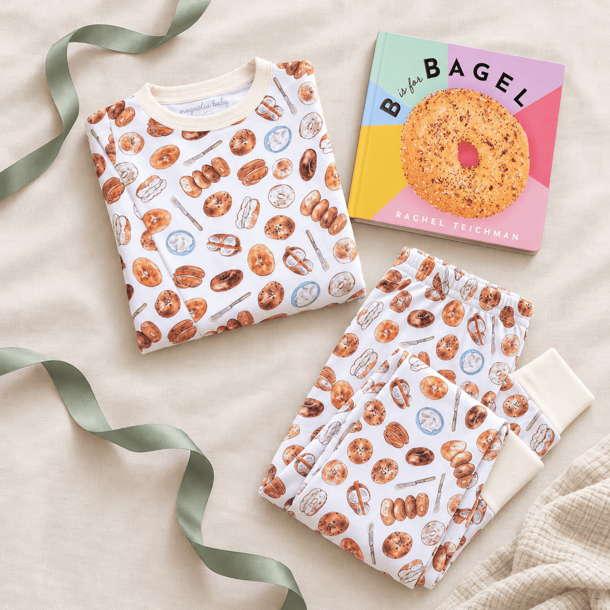 Magnolia Baby_Pajamas Gift Set - Hot Bagels_1