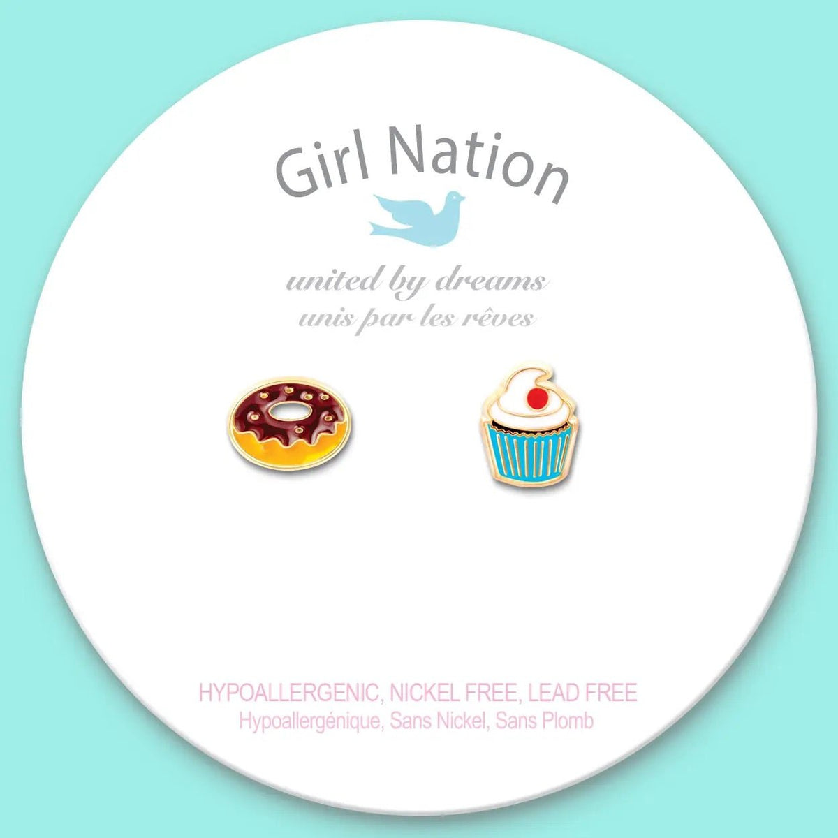 Perfect Pair Pierced Earrings - Cupcake & Donut - Magnolia BabyEarrings