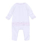 Petit Croissant Embroidered Ruffle Footie - Magnolia BabyFootie