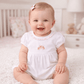 Petit Croissant Embroidered Short Sleeve Bubble - Magnolia BabyBubble