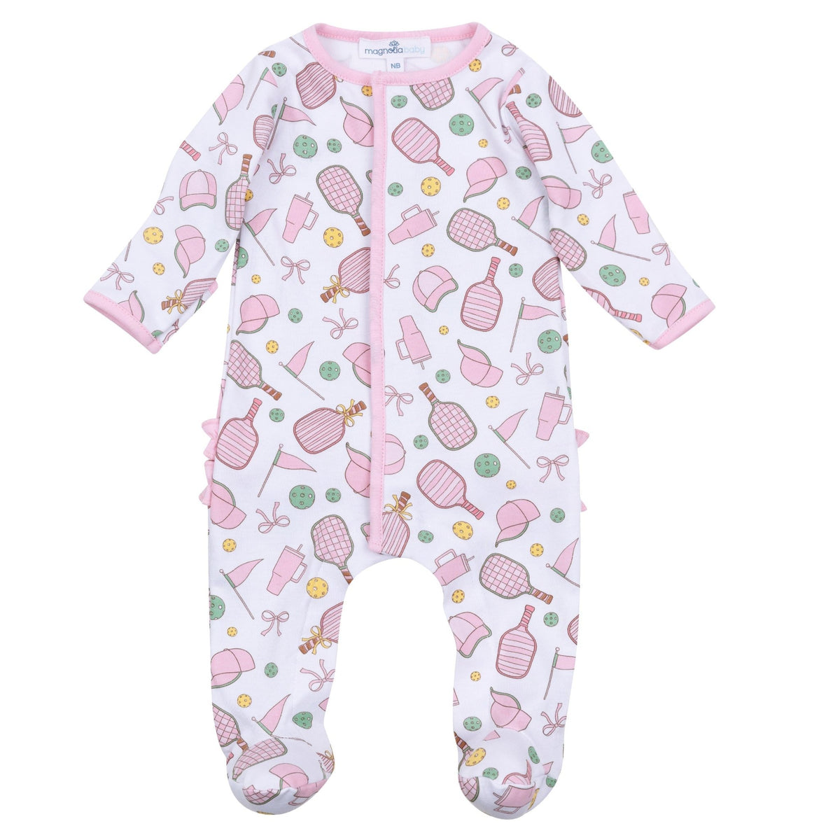 Magnolia Baby_Pickleball Cuties Ruffle Footie_1