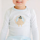 Pilgrim Pals Applique Long Pajamas - Light Blue - Magnolia BabyLong Pajamas