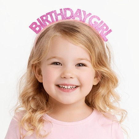 Pink Birthday Girl Headband - Magnolia BabyHeadband