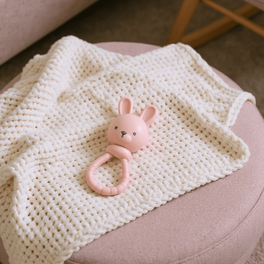 Pink Bunny Sweetie Rattle™ - Magnolia BabyTeether