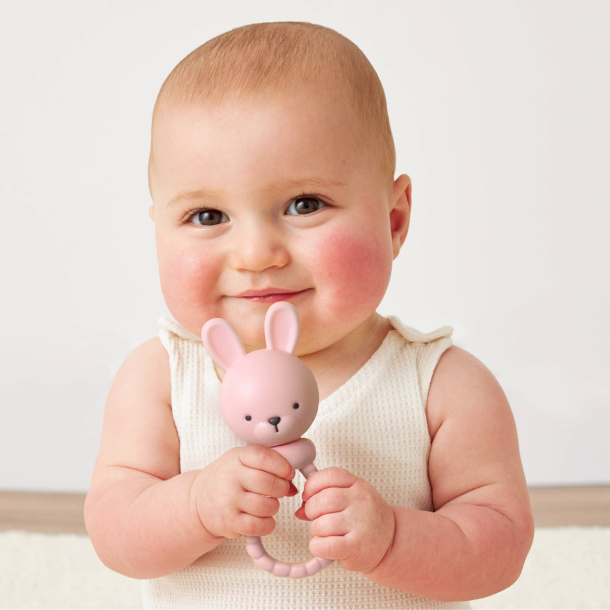 Pink Bunny Sweetie Rattle™ - Magnolia BabyTeether
