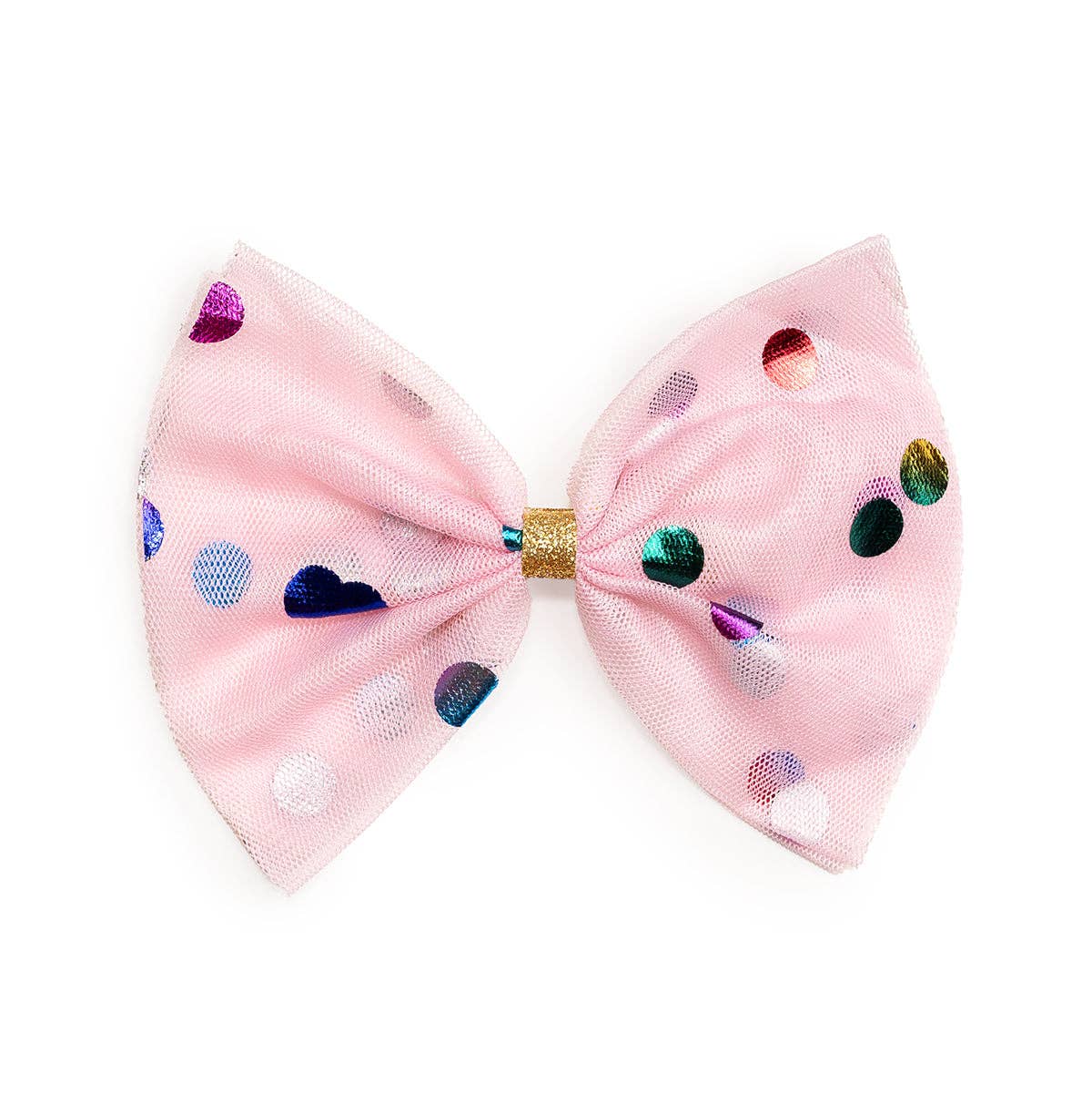 Pink Confetti Tulle Bow Clip - Magnolia BabyHair Clips