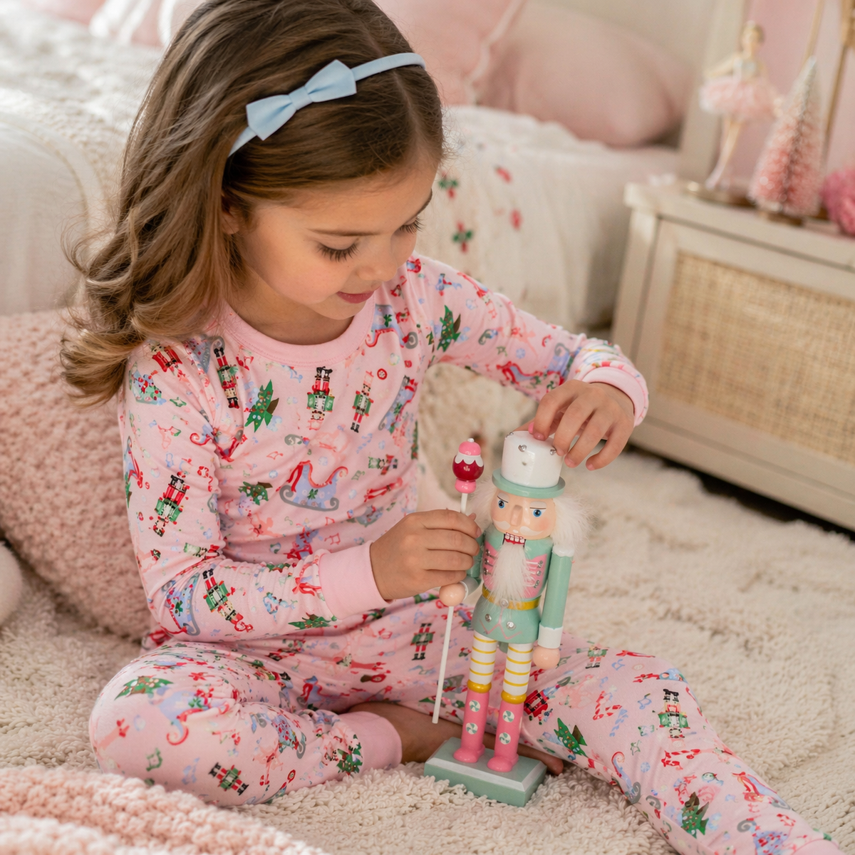 Pijama Largo Cascanueces Joy Rosa