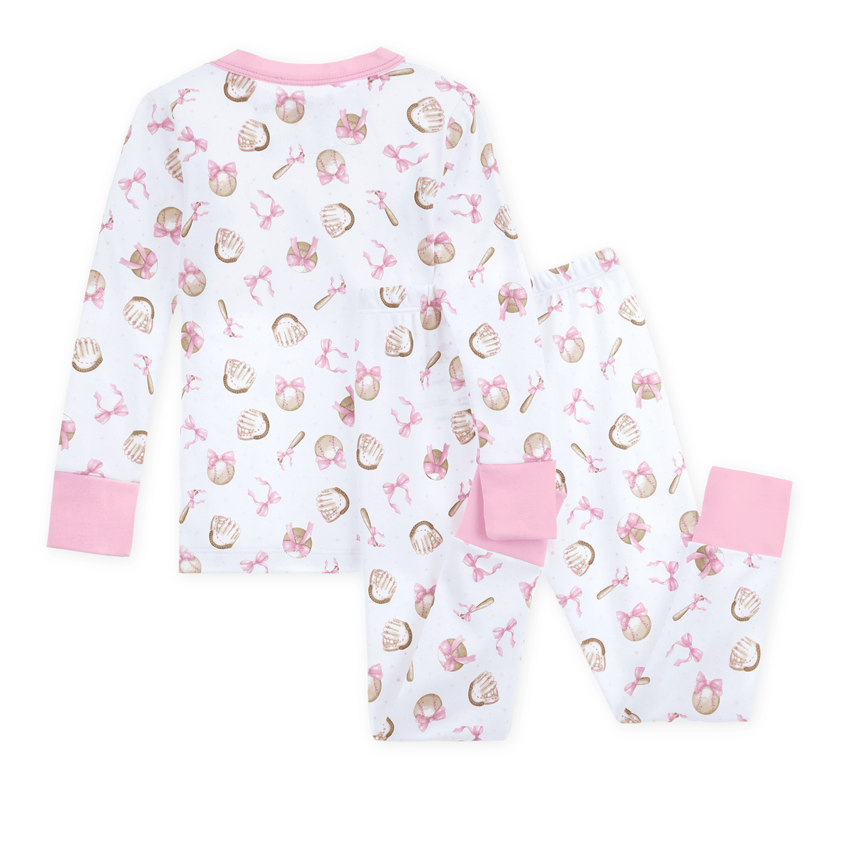 Precious Lil' Sluggers Long Pajamas - Pink - Magnolia BabyLong Pajamas