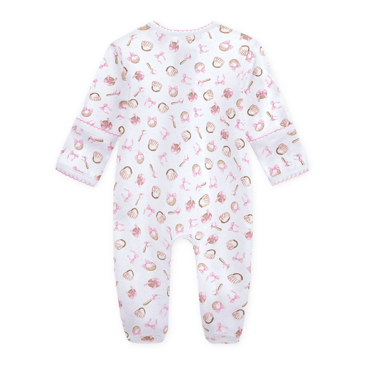 Precious Lil' Sluggers Print Zip Footie - Pink - Magnolia BabyFootie