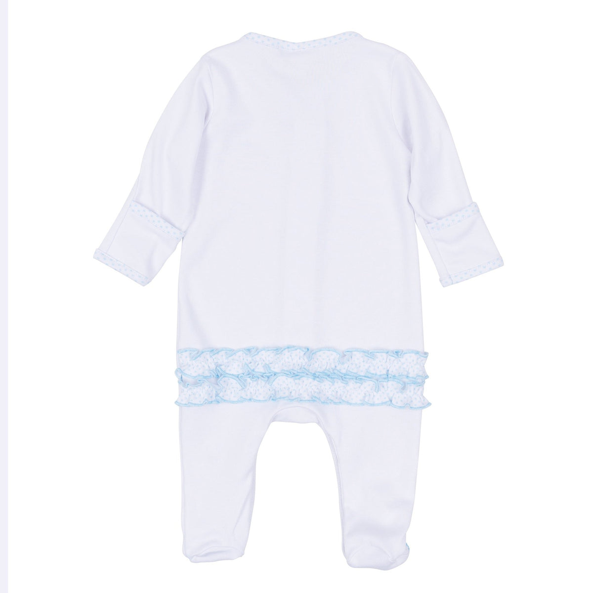 Magnolia Baby_Prettiest in the Patch Hand-Embroidered Ruffle Footie_4