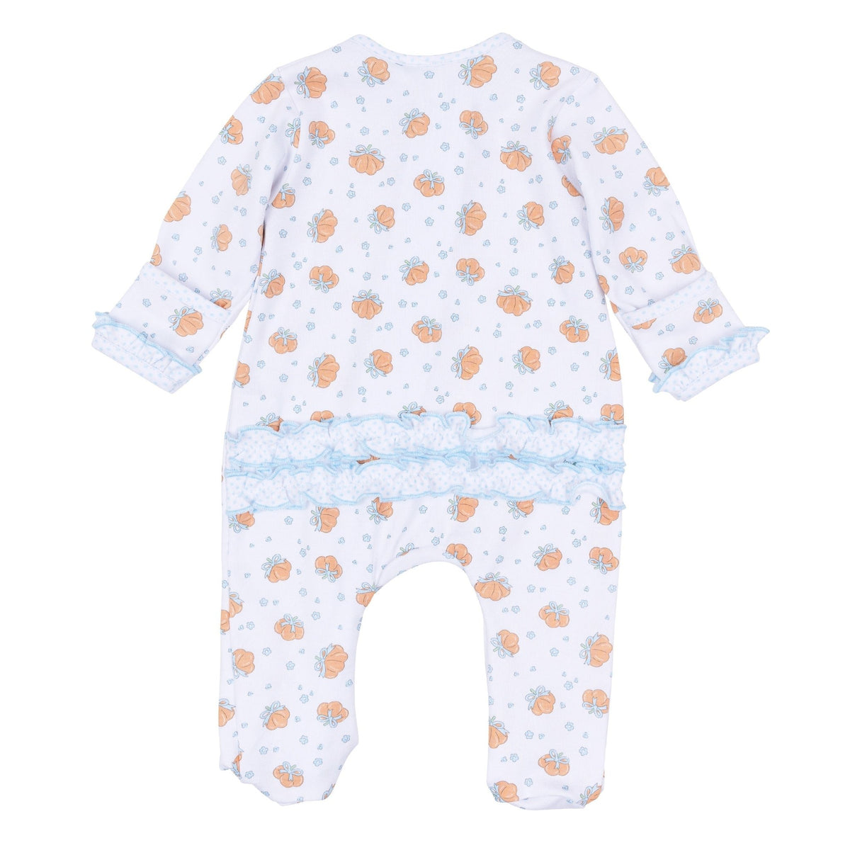 Magnolia Baby_Prettiest in the Patch Print Ruffle Zip Footie_4