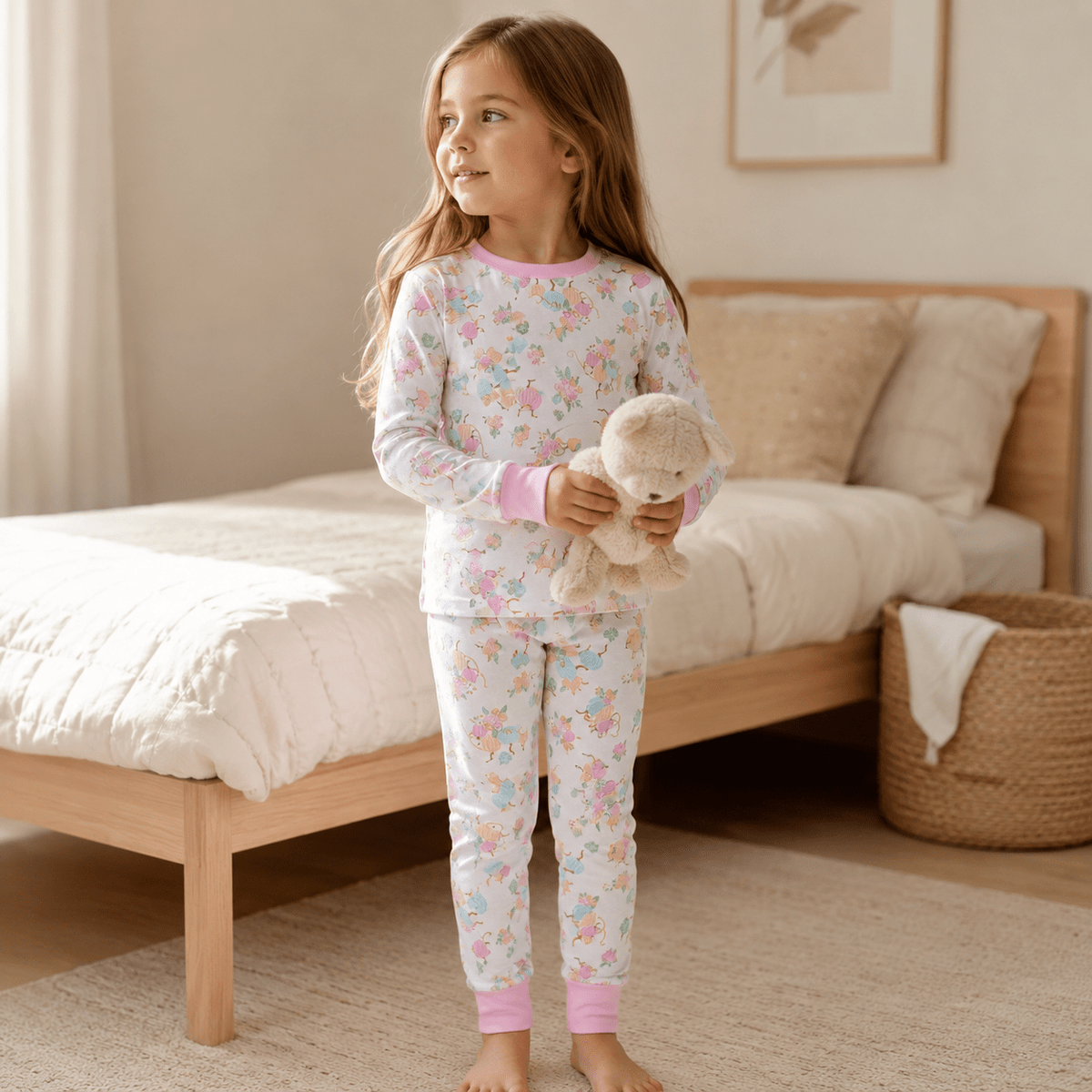 Pumpkin Blush Long Pajamas - Magnolia BabyLong Pajamas