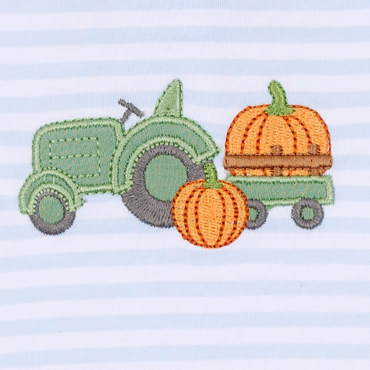 Magnolia Baby_Pumpkin Tractor Applique Bubble - Light Blue_3