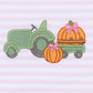 Magnolia Baby_Pumpkin Tractor Applique Long Pajamas - Pink_2