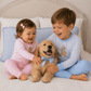 Puppy Playtime Applique Long Pajamas - Pink - Magnolia BabyLong Pajamas