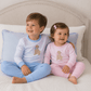 Puppy Playtime Applique Long Pajamas - Pink - Magnolia BabyLong Pajamas