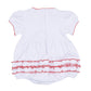 Red and White Essentials Ruffle Short Sleeve Bubble - Magnolia BabyBubble