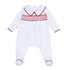 Red and White Essentials Smocked Boy Footie - Magnolia BabyFootie
