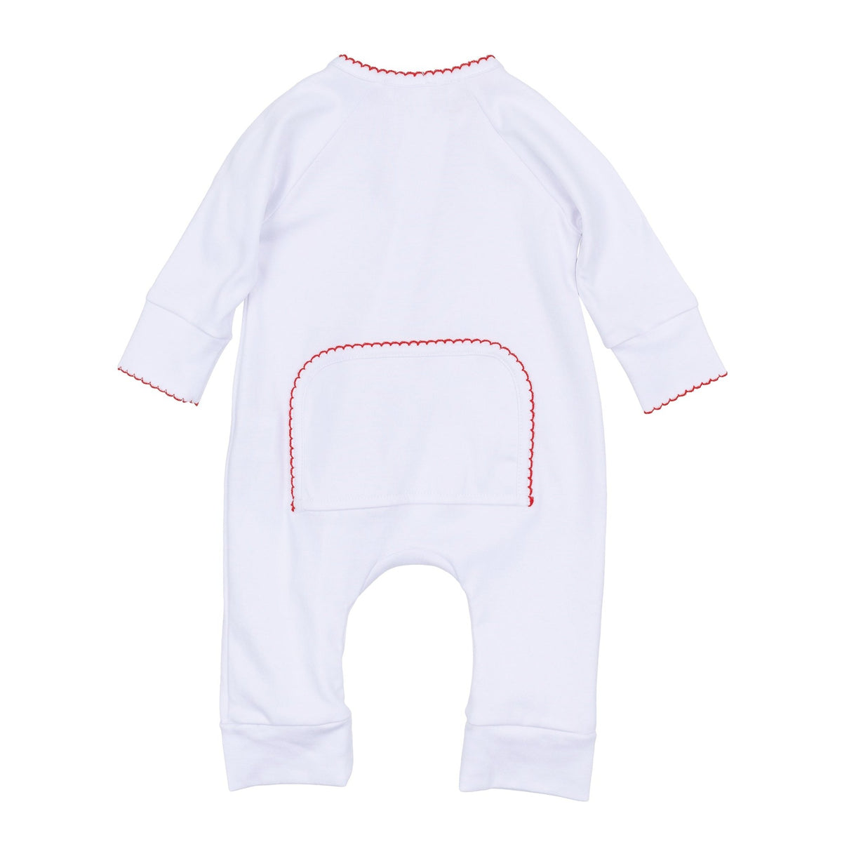 Red and White Essentials Zip Playsuit - Magnolia BabyPlaysuit