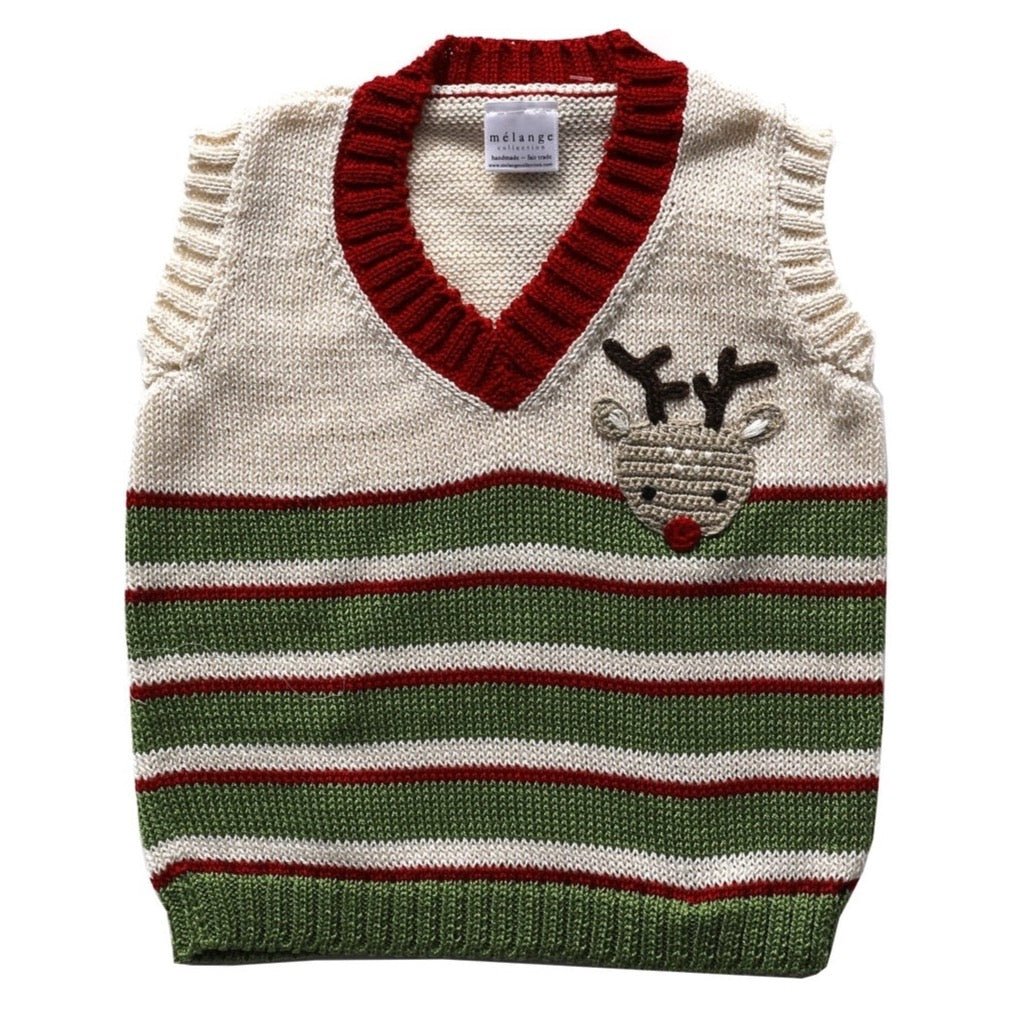 Reindeer Christmas Vest - Magnolia BabySweater