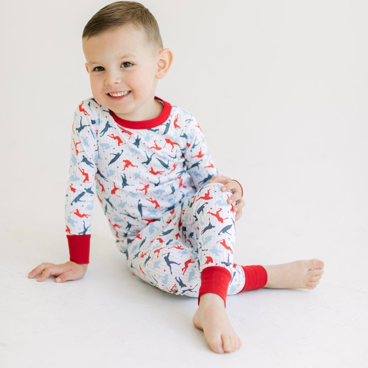 Rookie Lineup Long Pajamas - Magnolia BabyLong Pajamas