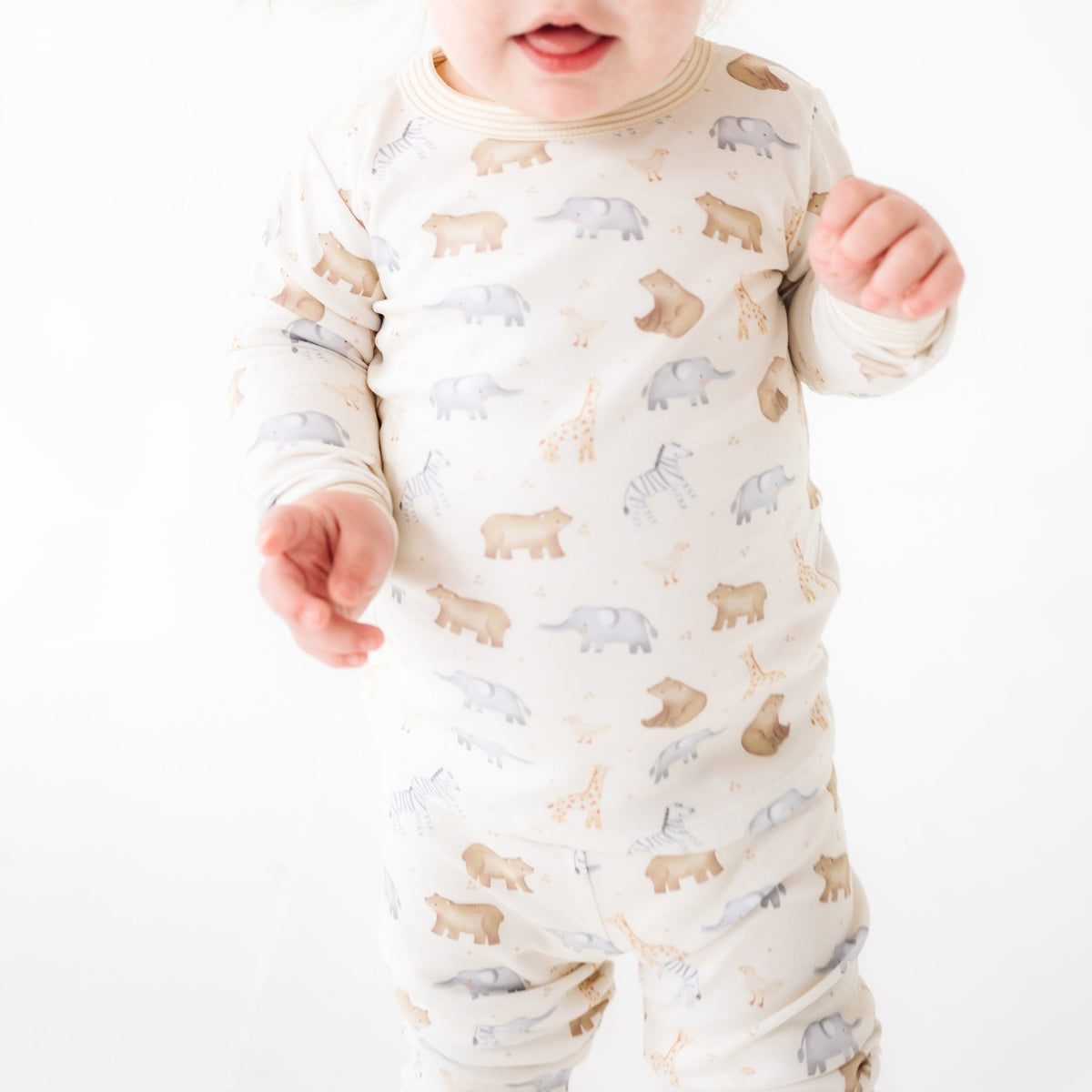 Safari Long Pajamas - Magnolia BabyLong Pajamas